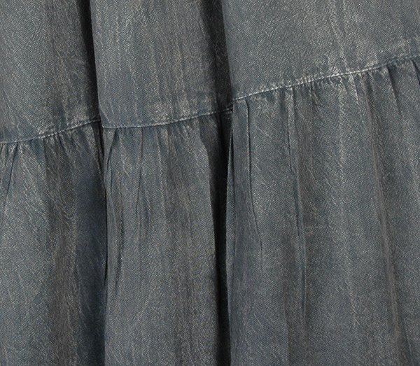 Ash Grey Stonewashed Boho Wide Leg Large Pants