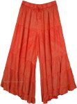 Fiery Stonewashed Boho Wide Leg Large Pants