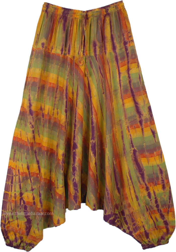 Happy Hippie Woven Cotton Aladdin Tie Dye Pants