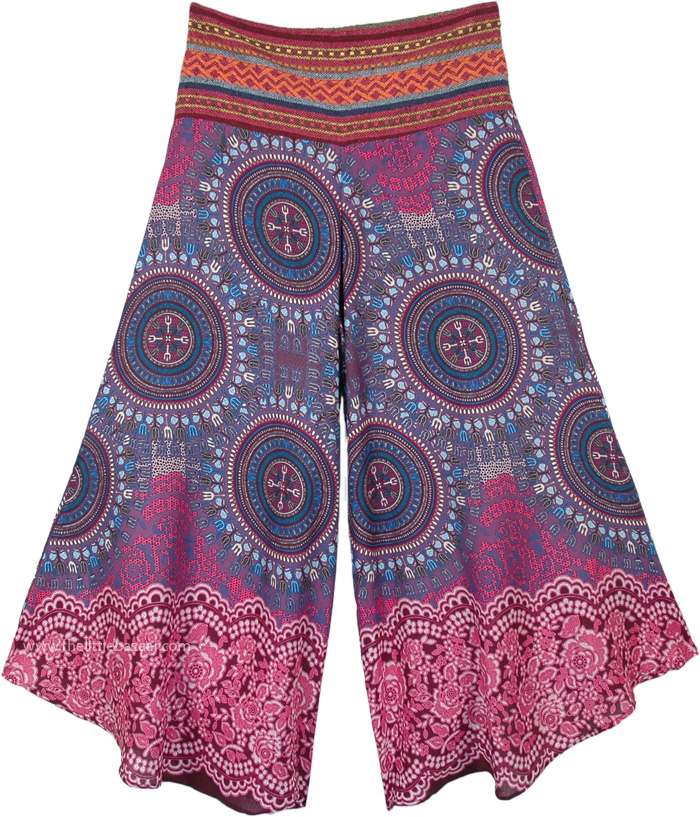 Summer Beach Boho Festival Clothing Wide Leg Pants