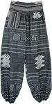 Womens Tribal Harem Pants with Embroidered Waistband