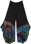 Enigmatic Split Skirt Very Wide Leg Pants with Deep Slits