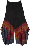 Bottom Grey Tie Dye Side Slits Wide Leg Fashion Pants