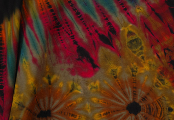 Half Tie Dye Boho Mid Calf Wide Leg Capri