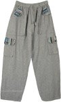 Everyday Grey Woven Cotton Pants with Pockets