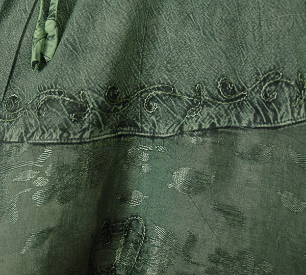 Sage Green Medieval Style Gypsy Rayon Long Skirt | Green | Stonewash ...