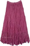 Rouge Purple All Crochet Pattern Cotton Long Skirt