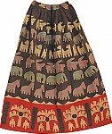 Bohemian Skirt Applique Cotton Skirt