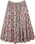 XXL Floral Full Maxi Cotton Long Summer Skirt