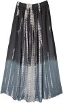 Grey Ombre Tie Dye Carefree Maxi Long Skirt