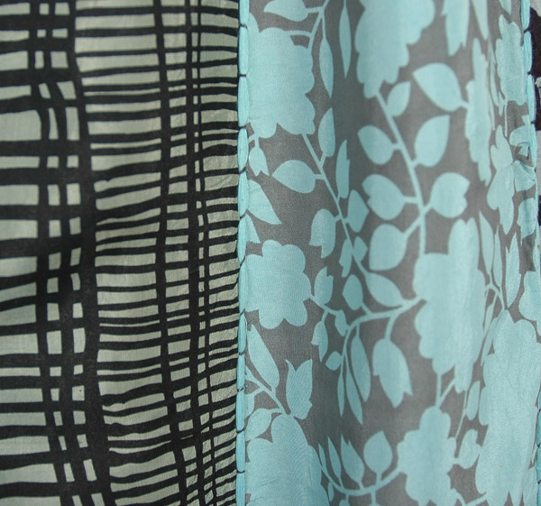 Blue Hues Summer Vertical Patchwork Boho Long Skirt