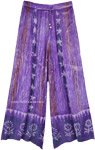 Amethyst Batik Wide Leg Lounge Pants in Rayon