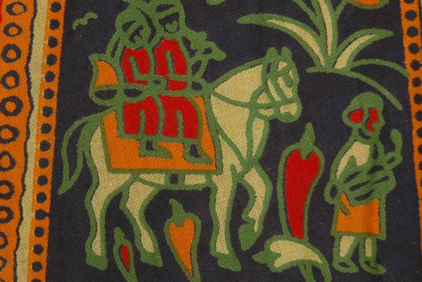 Ethnic Printed Green Elephant Cotton Wrap Around Skirt