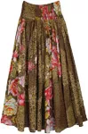 Floral and Animal Printed Long Cotton Summer Skirt