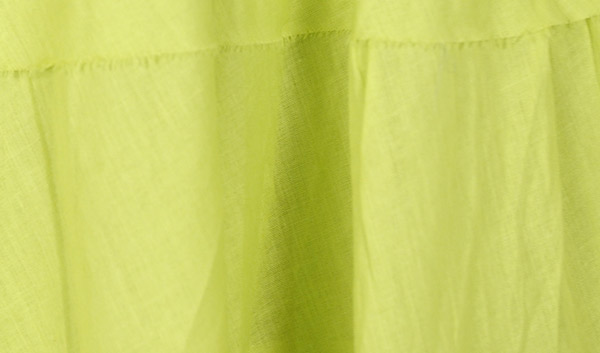 Lime Green Long Tiered Full Cotton Skirt