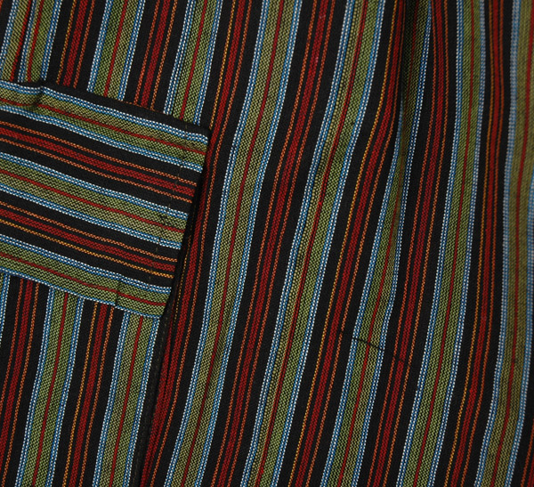 Hippie Woods Striped Boho Capri Pants with Pockets