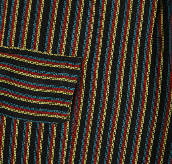 Boho Striped Woven Cotton Pants with Pockets