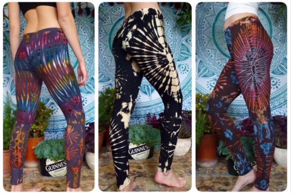 Geyser Blue Tie Dye Soft Stretch Legging