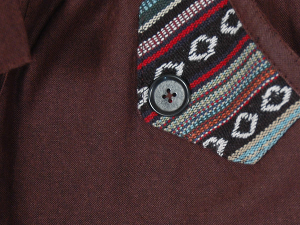 Bark Brown Unisex Cotton Trousers with Cargo Pockets