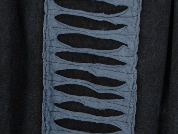 Black Gray Elastic Drawstring Waist Boho Long Skirt