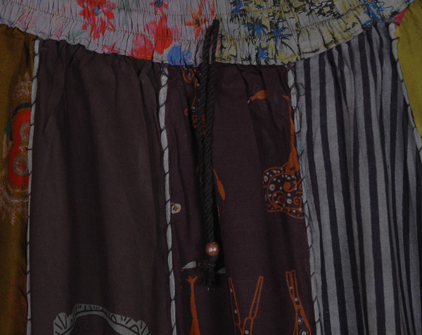 Dark Woods Dori Patchwork Accordion Style Long Skirt