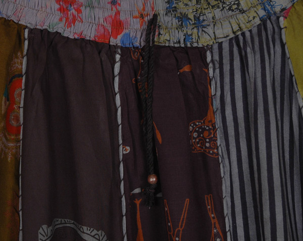 Dark Woods Dori Patchwork Accordion Style Long Skirt