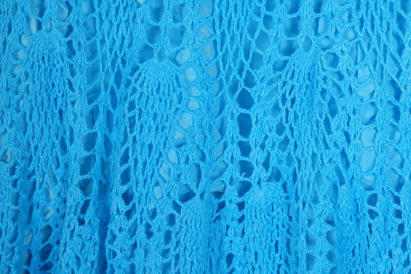 Azure Skies All Over Crochet Pattern Handknit Long Skirt