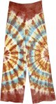 Color Collision Tie Dye Brown Straight Leg Pants