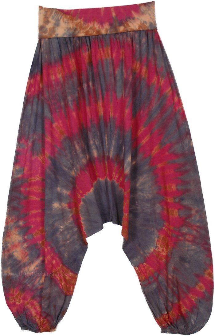 Fiery Blaze Tie Dye Aladdin Pants