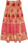 Autumn Leaves Wrap Around Cotton Skirt