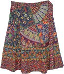 Full Ethnic Floral Gypsy Plus Size Wrap Around Skirt