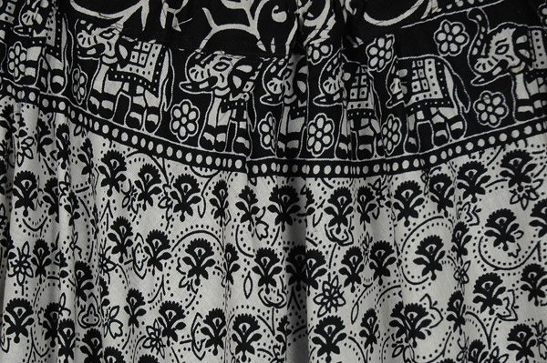 Madhubani Gypsy Long Skirt with Drawstring