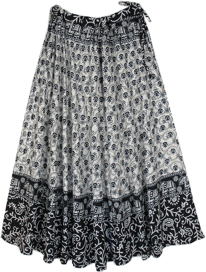 Madhubani Gypsy Long Skirt with Drawstring
