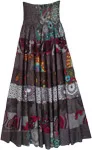 Gorgeous Grey Berry Mix Tiered Skirt Dress with Smocked Waist