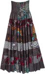 Gorgeous Grey Berry Mix Tiered Skirt Dress with Smocked Waist