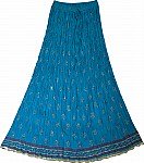 Deep Cerulean Summer Long Skirt