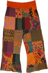 Plus Size Autumn Vibes Patchwork Pants with Yoga Waist