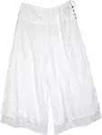 Chamomile Dreams White Cotton Wide Leg Pants