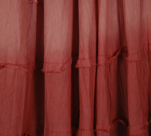 Choco Lush Ombre Long Cotton Tiered Skirt