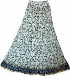 White Bohemian Crinkle Skirt