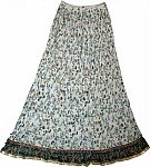 White Bohemian Crinkle Skirt