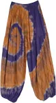 Iris Swirl Tie Dye Genie Rayon Pants