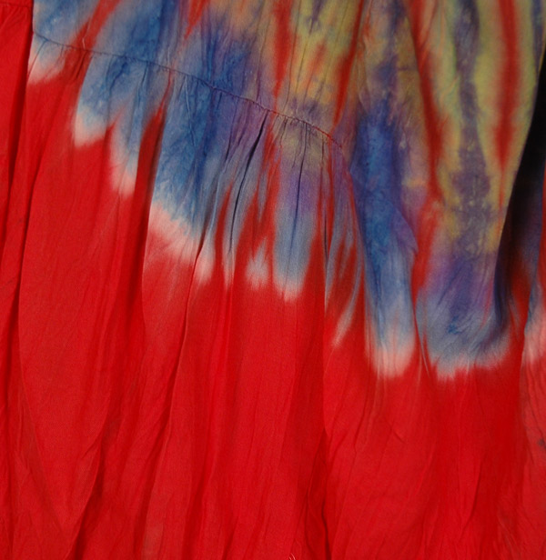 Swirly Red Velvet Tie Dye Hippie Harem Pants