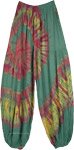 Long Swirly Sage Green Hippie Harem Pants For The Tall