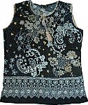 Boat Neck Black Tank Top