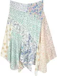High Tea Asymmetric Elegant Floral Skirt