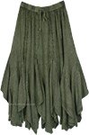 Olive Bloom Western Style Womens Green Skirt