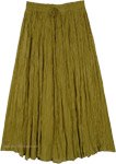 Kumera Crinkled Cotton Full Skirt with Pocket
