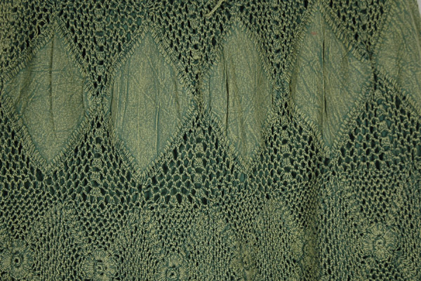 Seaweed Green Crochet Patchwork Hippie Skirt