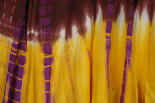 Tricolor Summer Fun Tie Dye Skirt with Uneven Hem